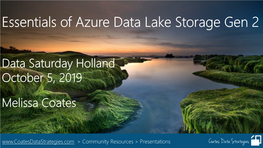 Essentials of Azure Data Lake Storage Gen 2