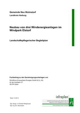 Neubau Von Drei Windenergieanlagen Im Windpark Elstorf