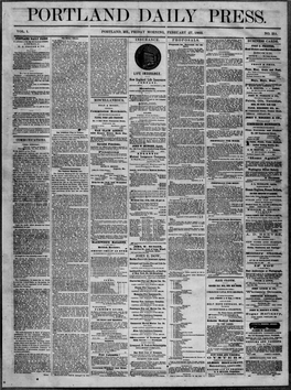 Portland Daily Press: February 27,1863