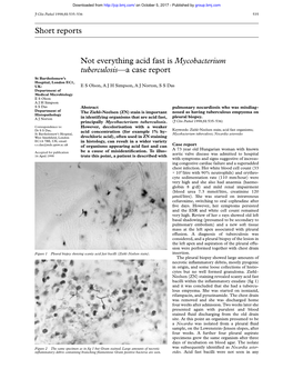 Mycobacterium Tuberculosis