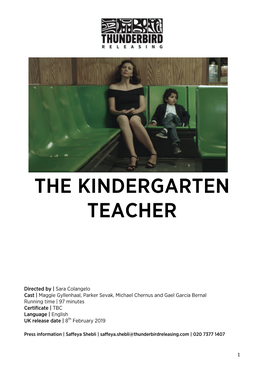 The Kindergarten Teacher PK