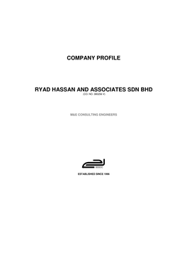 Company Profile Ryad Hassan and Associates Sdn