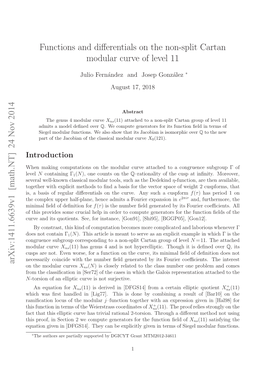 Functions and Differentials on the Non-Split Cartan Modular Curve Of