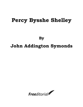 Percy Bysshe Shelley