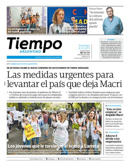 Las Medidas Urgentes Para Levantar El País Que Deja Macri