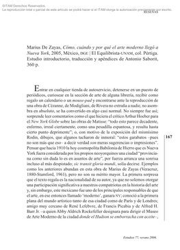 Marius De Zayas, Cómo, Cuándo Y Por Qué El Arte Moderno Llegó a Nueva York, 2005, México, DGE | El Equilibrista-UNAM, Col