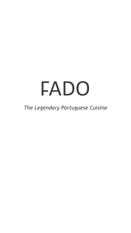 FADO A-La-Carte Menu 2020-11-16