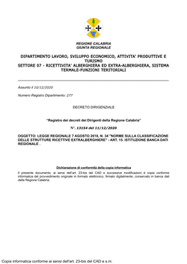 Dipartimento Lavoro, Sviluppo Economico, Attivita' Produttive E