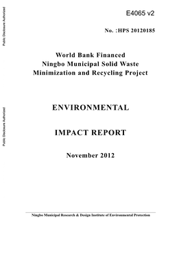 8 Environmental Impact Assessment Procedures for Kitchen Waste Treatment Plant