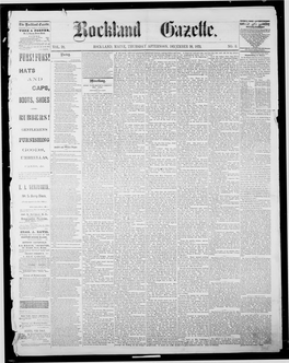 Rockland Gazette : December 26, 1872