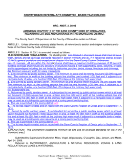 Board Year 2008-2009 Ord. Amdt. 2, 08-09 Amending