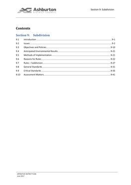 Section 9: Subdivision