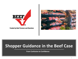 Shopper Guidance in the Beef Case