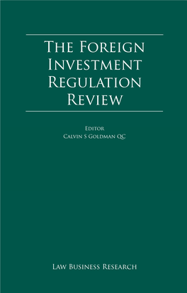 The Foreign Investment Regulation Review