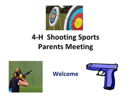 4-H Shooting Sports Parents Meeting