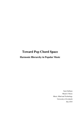 Toward Pop Chord Space