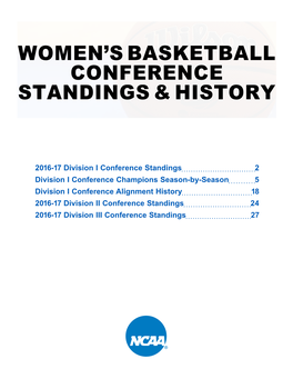 Women's Basketball Conference Standings & History