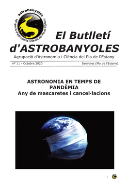 El Butlletí D'astrobanyoles Agrupació D'astronomia I Ciència Del Pla De L'estany