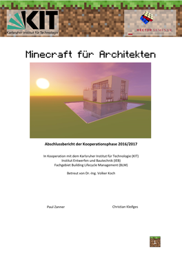 Minecraft Für Architekten