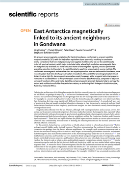 East Antarctica Magnetically Linked to Its Ancient Neighbours in Gondwana