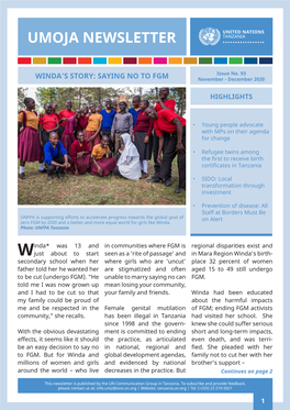 Umoja Newsletter Tanzania