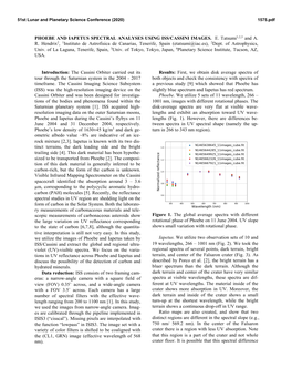 Phoebe and Iapetus Spectral Analyses Using Iss/Cassini Images