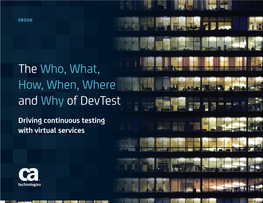 Devtest: Driving Continuous Testing with Service Virtualization