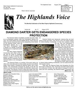 The Highlands Voice August, 2013 Page 1 West Virginia Highlands Conservancy Non-Profit Org