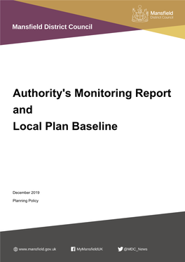 Authority's Monitoring Report and Local Plan Baseline