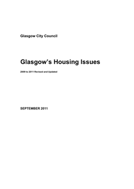 Glasgow City Council Glasgow's Housing Issues