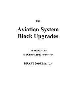 Aviation System Block Upgrades