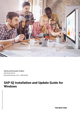 SAP IQ Installation and Update Guide for Windows Company