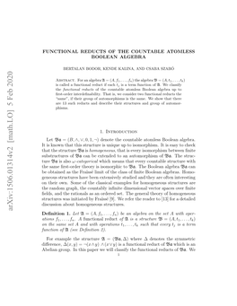 Functional Reducts of Boolean Algebras