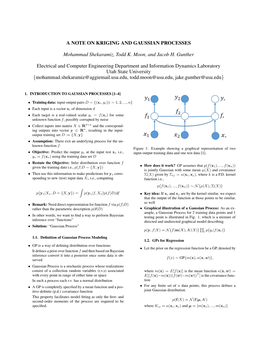 A Note on Kriging and Gaussian Processes