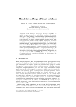 Model-Driven Design of Graph Databases