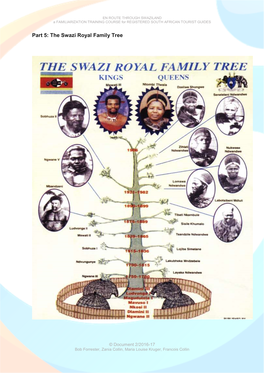 Part 5: the Swazi Royal Family Tree