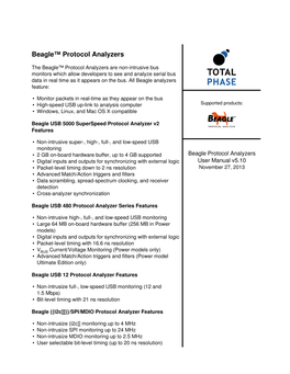 Beagle Protocol Analyzer User Manual V5.10