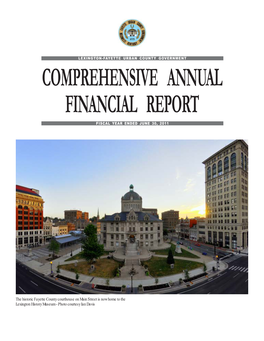 Comprehensive Annual Financial Report Fiscal Year Ended June 30, 2011