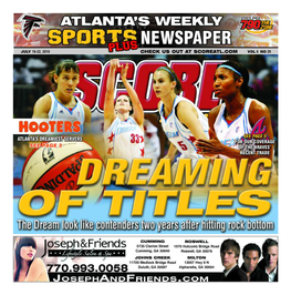 CHECK US out at SCOREATL.COM VOL 6 NO 29 02 I SCORE ATLANTA Get in the Game!