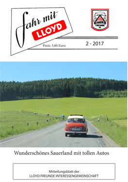 2017 Wunderschönes Sauerland Mit Tollen Autos