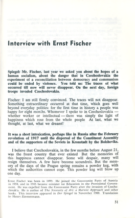 Interview with Ernst Fischer