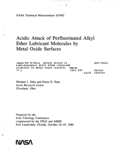 Acidic Attack of Perfluorinated Alkyl Ether Lubricant Molecules by Metal Oxide Surfaces