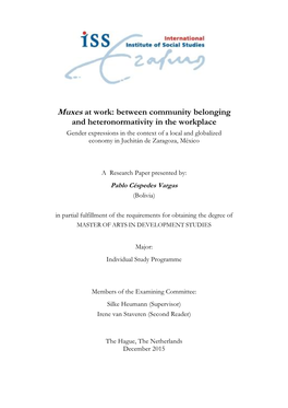 Muxes at Work: Between Community Belonging and Heteronormativity in the Workplace