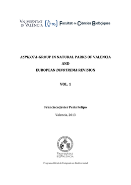 Aspilota-Group in Natural Parks of Valencia and European Dinotrema Revision