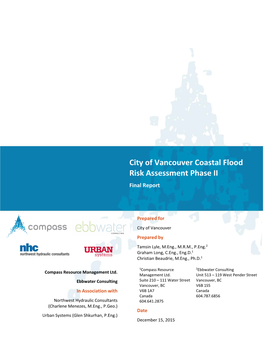 City of Vancouver Coastal Flood Risk Assessment Phase II Final Report
