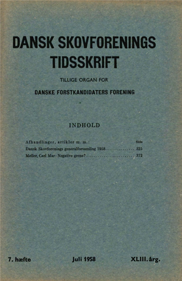 Dansk Skovforenings Tidsskrift