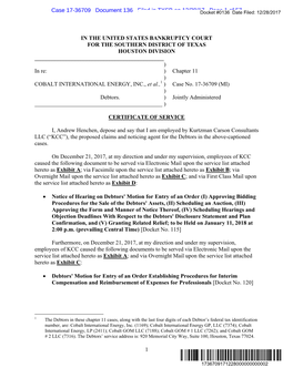 T 136 Filed in TXSB on 12/28/17 Page 1 of 57