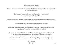 Molecular Orbital Theory