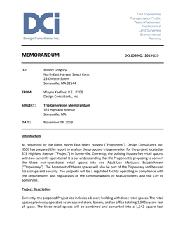 Memorandum Dci Job No