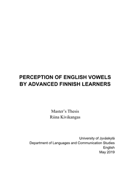 2. Non-Native Speech Perception